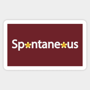 Spontaneous typographic logo design Sticker